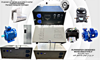 مبدل برق اینورتر سینوسی خالص سنگین کار صنعتی مدل LF5000-24V از ۲۴ به ۲۲۰ ولت ۱۳ آمپر دائم کار واقعی و استارت دو تا سه برابر مونتاژ پارساژ دزاین/ترانسفورمری ،قدرتمند و پر توان و با دوام بالا در جریان دهی/مناسب مطب دندان پزشکی و تجهیزات حساس یا الکتروموتوری پرتوان